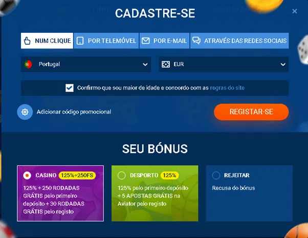 Bónus de inscrição MostBet